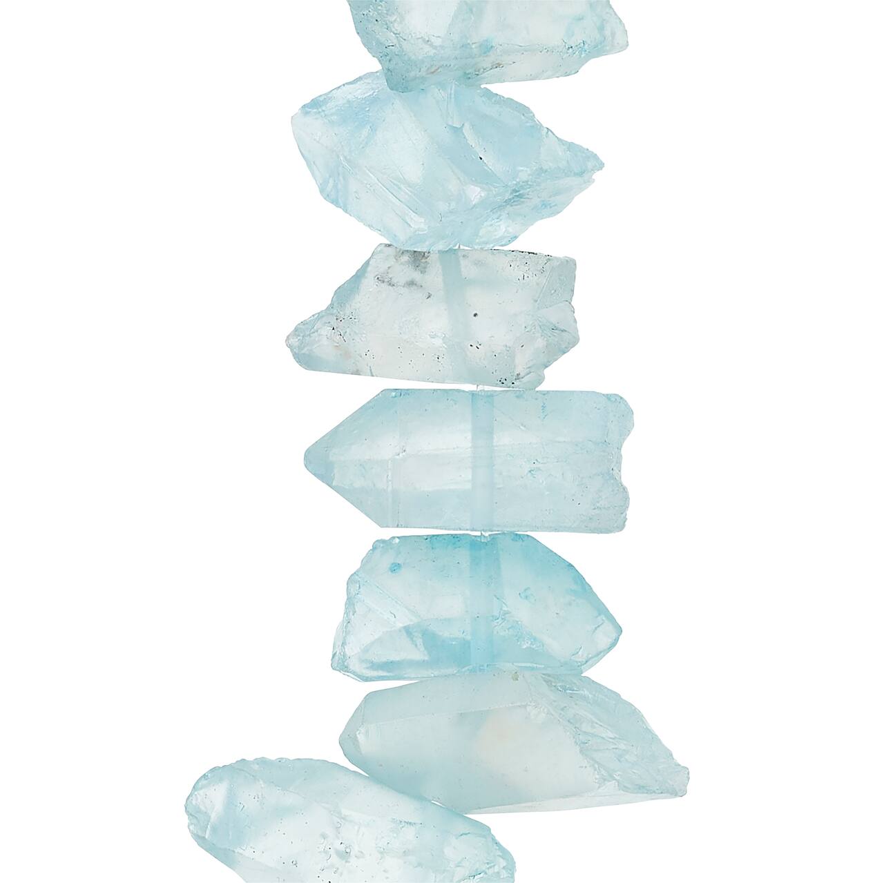 12 Pack: Light Blue Crystal Chunk Beads by Bead Landing™